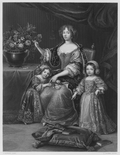 Henrietta de Orleans, hija de Carlos I, del cuadro en la Colección Real de Pierre Mignard